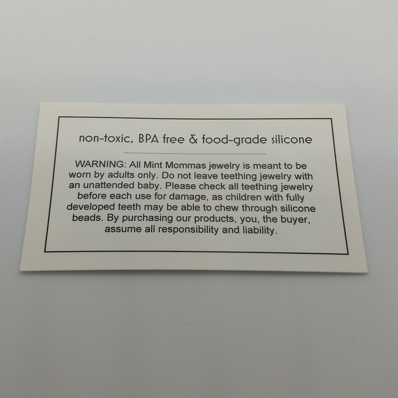 Marquise Flow (Marble/Pink) Teething Necklace - Picture 2 of 2